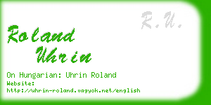 roland uhrin business card